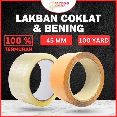 

Lakban Bening Coklat 2 Inch 100 Yard 45mm 48mm 2" 100Y Tape Plakban Isolasi Online Shop