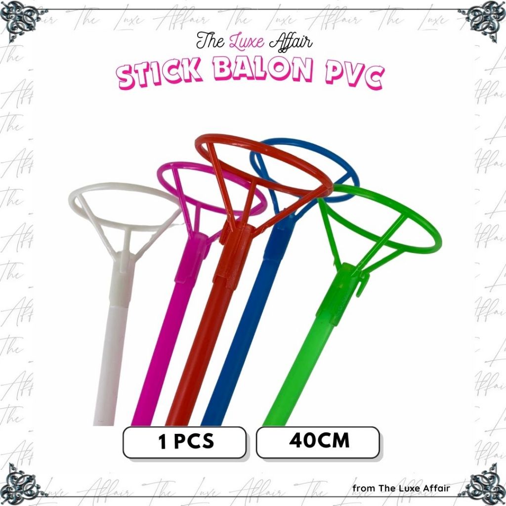 1 Pcs Stick Balon PVC Satuan Tangkai Balon Dan Cup Tangkai Balon Pvc Stick Balon Foil Stick Cup Tong