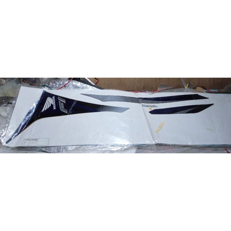 876x1 KYZ original AHM Astra Honda motor stripe red black R stripping striping stiker box cover body