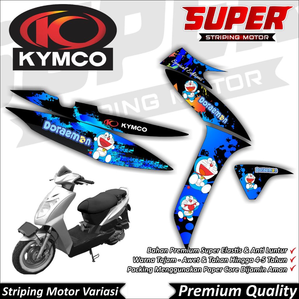 Striping Kymco Free Ex Stiker Kymco Free Ex Striping Motor Kymco Free Ex Doraemon