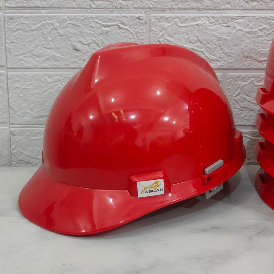 Helm Proyek (include inner ring) / Safety Helmet - Merah Aslan / Helm proyek helm safety proyek warn