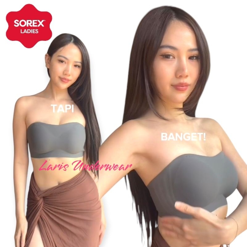 Sorex-Invisible Bra Sorex/Kemben Seamless Strapless Bra Sorex/Kemben Bra tanpa Kawat/Kait 4/Half Cup