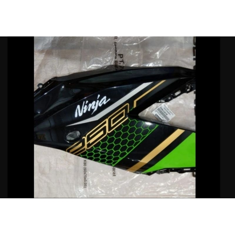 fairing kiri fering samping kiri ninja rr mono original hitam stiker