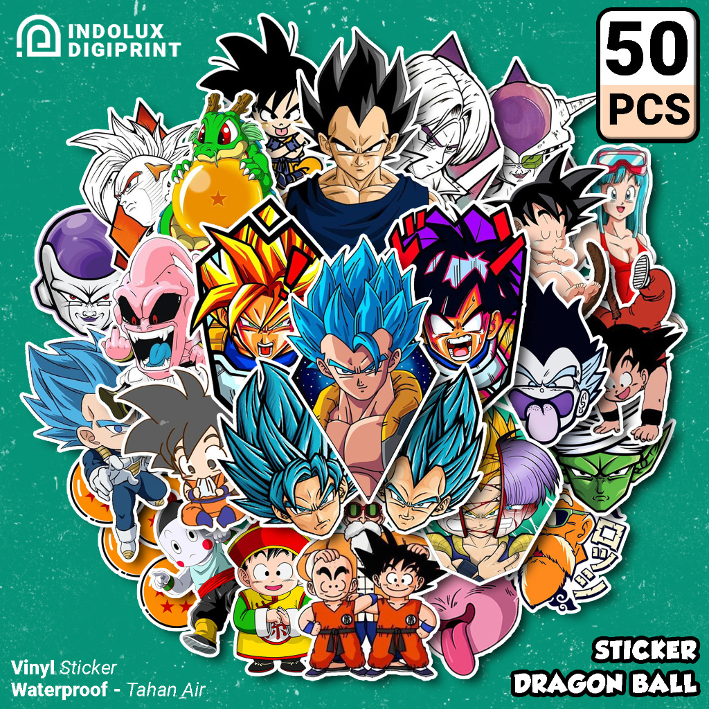 

Stiker Dragon Ball 50 Pcs Stiker Anime Goku Vegeta Untuk HP / Laptop / Scrapbook / Wibu