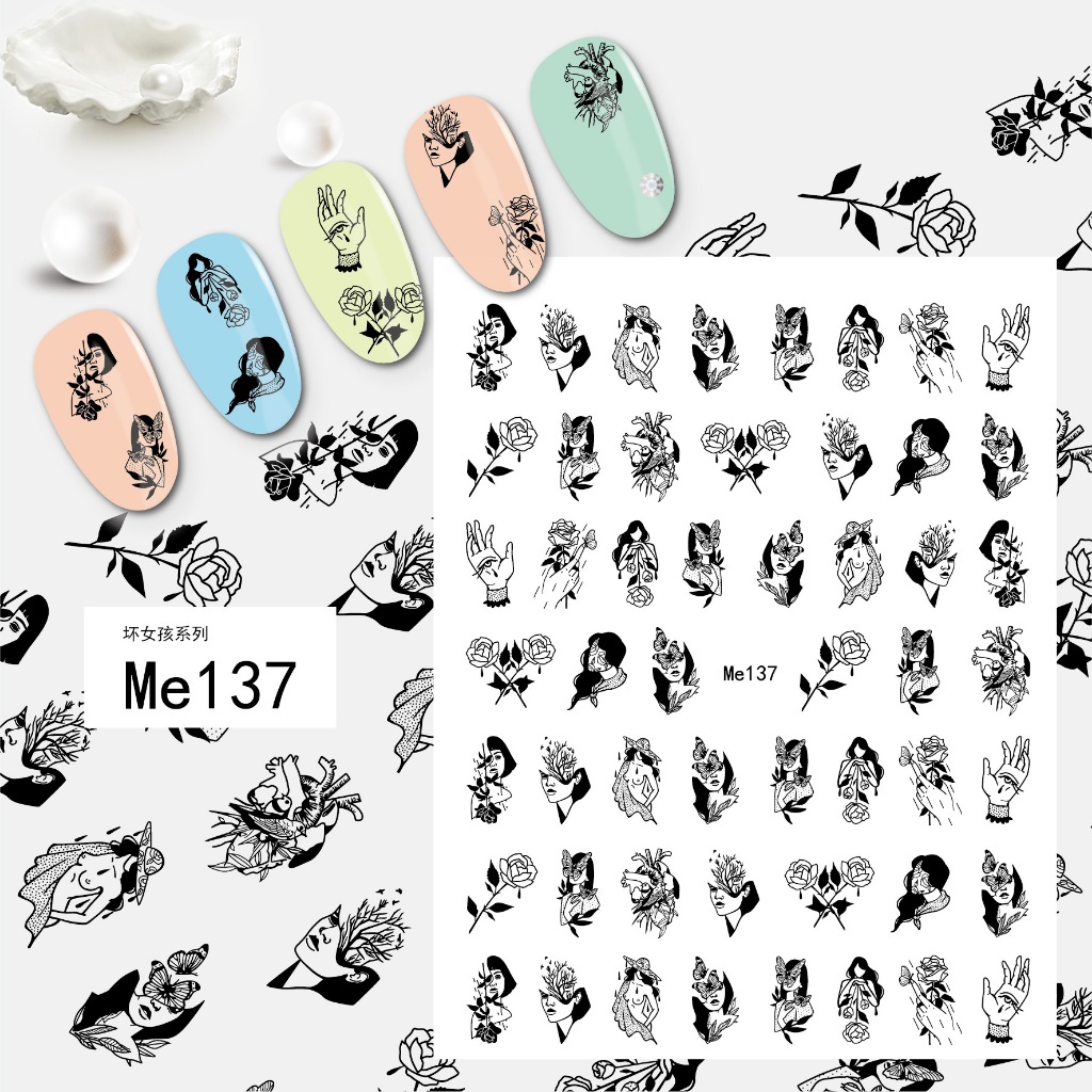 Stiker Kuku Vulgar Dewasa 18++ Nail Sticker Nail Art