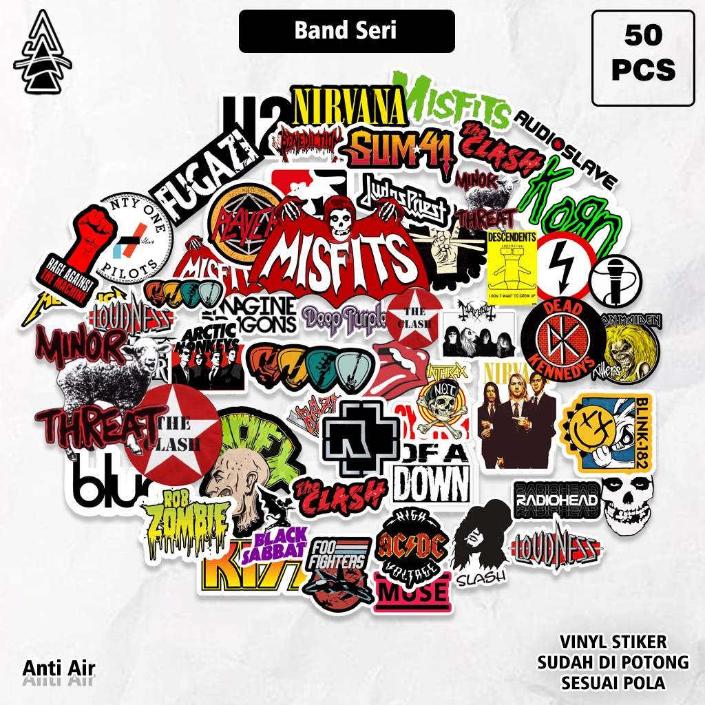 

Stiker Band Pack Anti Air Cocok Ditempel Di Helm, Motor, Case Hp, Laptop - 50 PCS