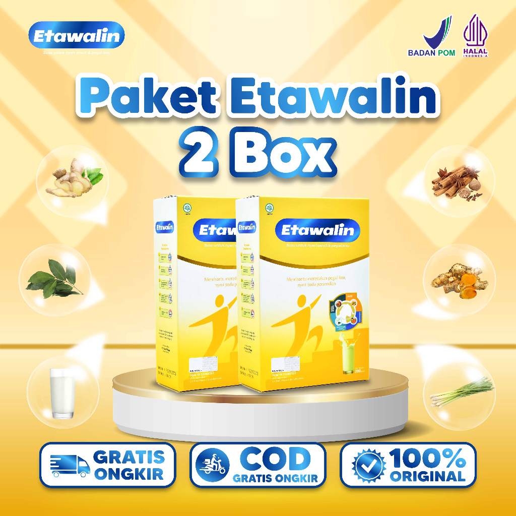 

Etawalin Original Isi 2 Box Susu Etawa Bubuk Atasi Nyeri Sendi Lutut Rematik Asam Urat Osteoporosis
