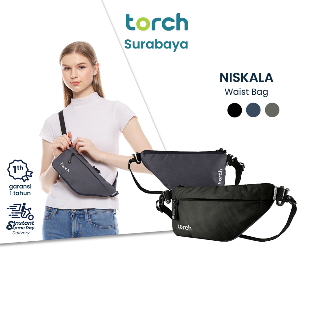 TORCH Niskala Two-Way Tas Pinggang Pria Wanita Tas Pinggang Slim Fleksibel