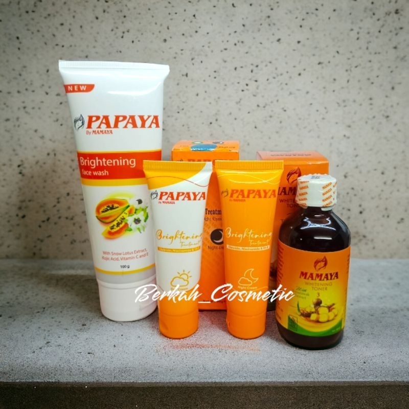 Mamaya Paket Cream Papaya Mamaya 4in1//Facial wash.toner.cream siang.cream malam