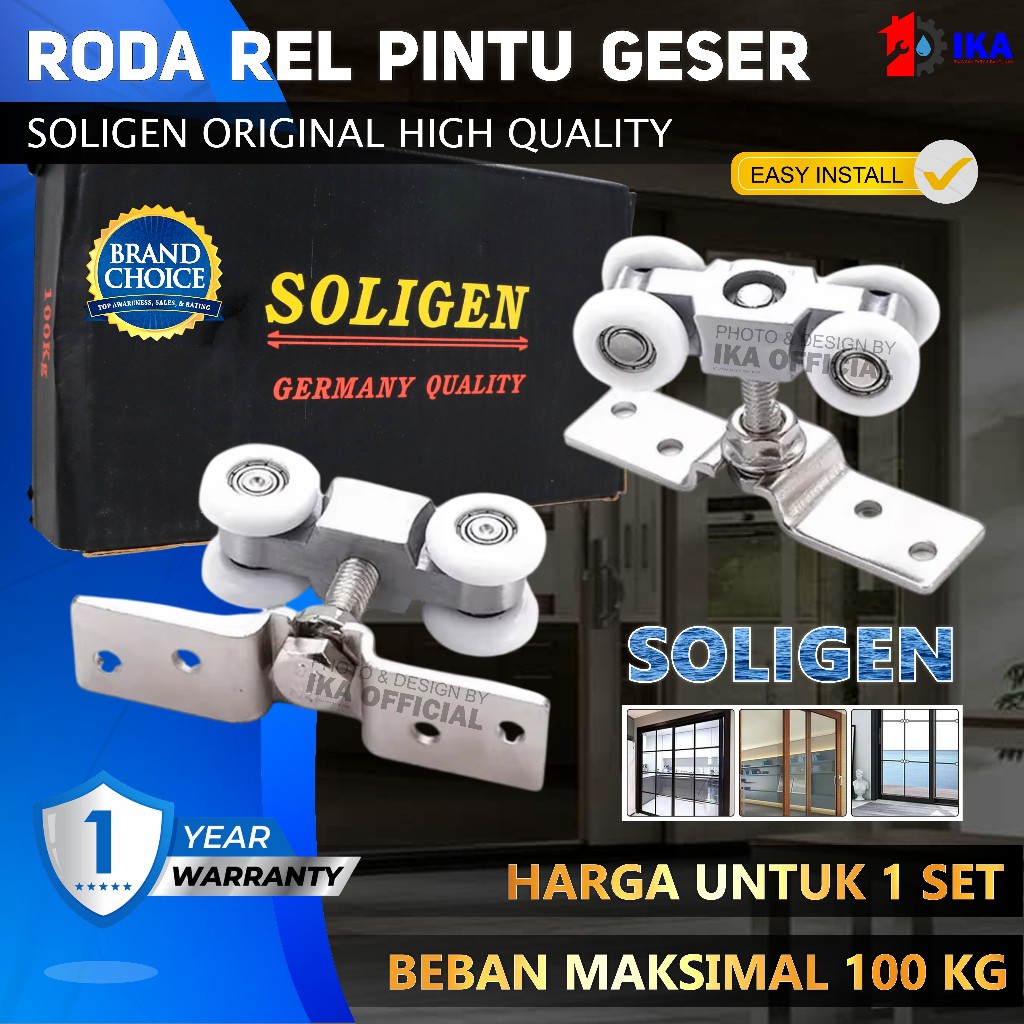 Roda Rel Pintu Geser Sliding / Roda Rel Pintu Dorong SOLIGEN / Roda rel pintu dorong geser SOLIGEN 1