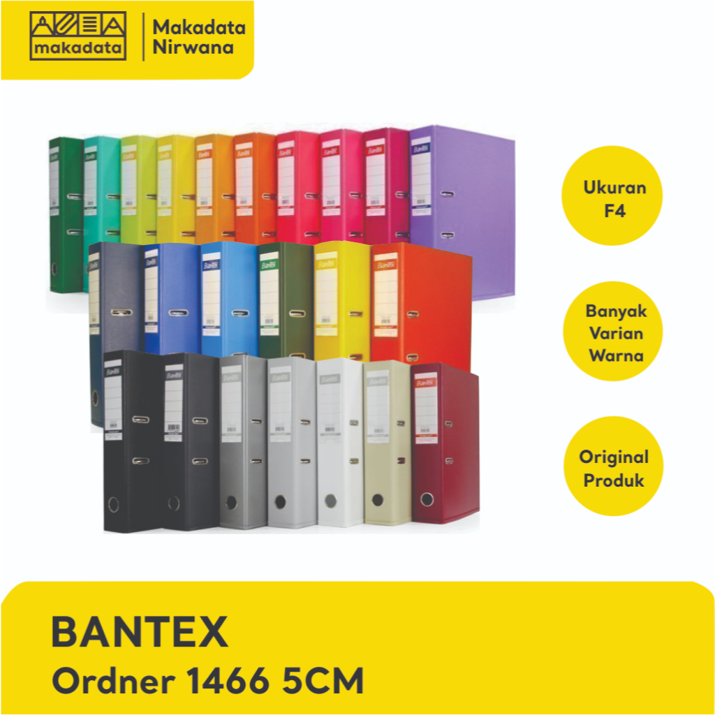 

BANTEX ORDNER PVC F4 1466 FOLIO - 5CM ANEKA WARNA (1 PCS)