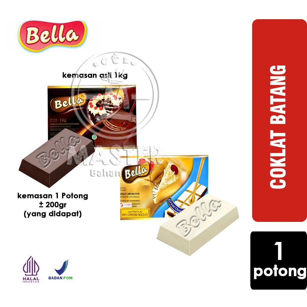 

Coklat Batang Bella Cokelat Chocolate Compound Block [1 Potong]