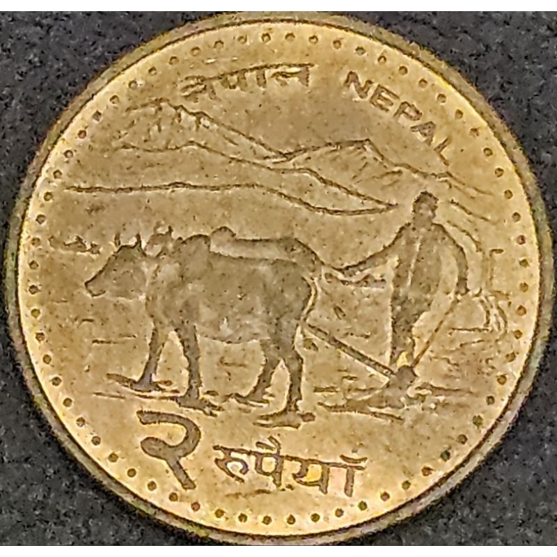 Koin Asing Negara Nepal 2 Rupe Utuh Dijamin Original 100%