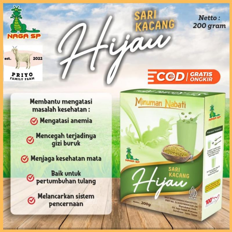 

Beli 2 Gratis 1 Minuman Sari Kacang Hijau Asli Murni Naga SP 200g Original Tinggal Seduh