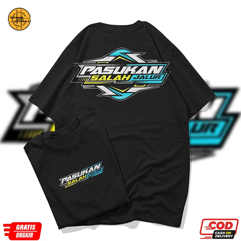 Kaos Pasukan salah jalan - Kaos Racing Team - Kaos Pembalap - Atasan Pria - Fashion Pria - Bebas Des