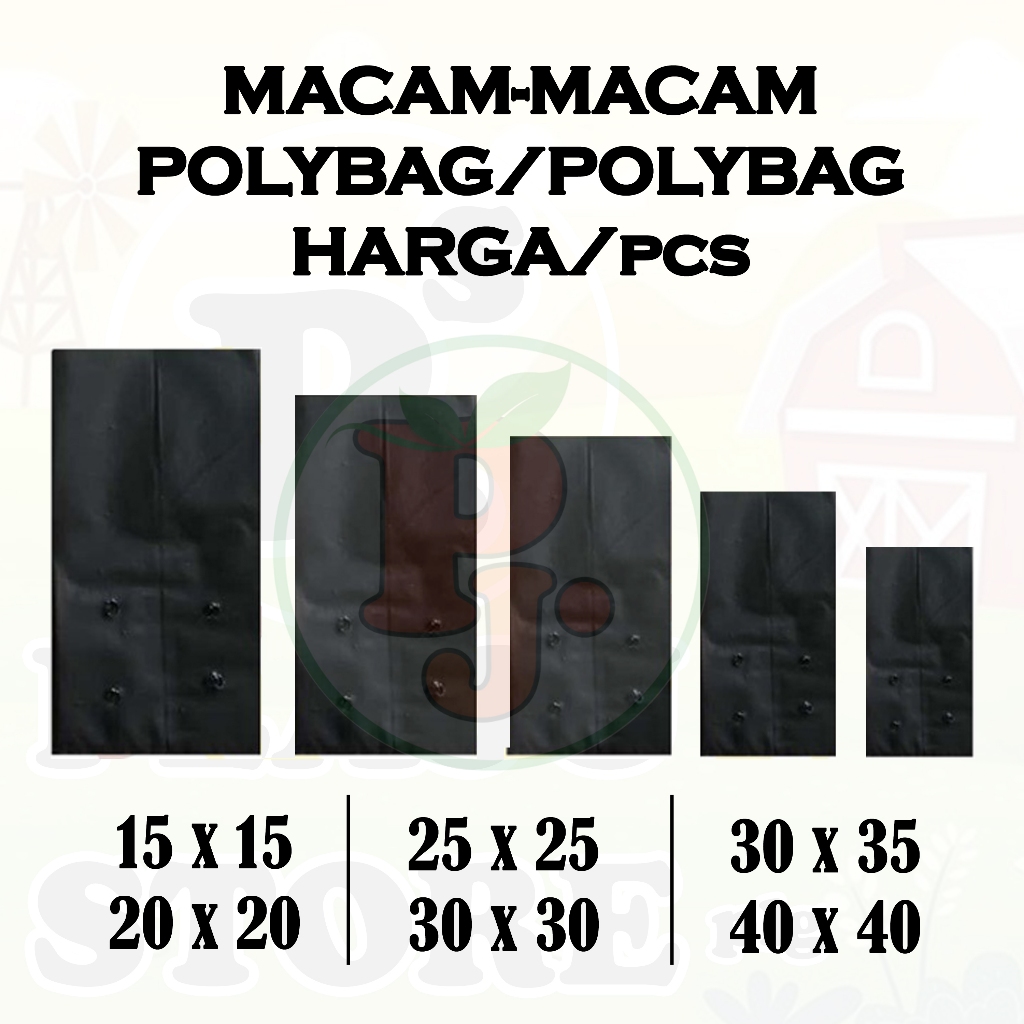 Polybag Polibag 25 x 25 ; 30 x 30 ; 30 x 35; 40 x 40
