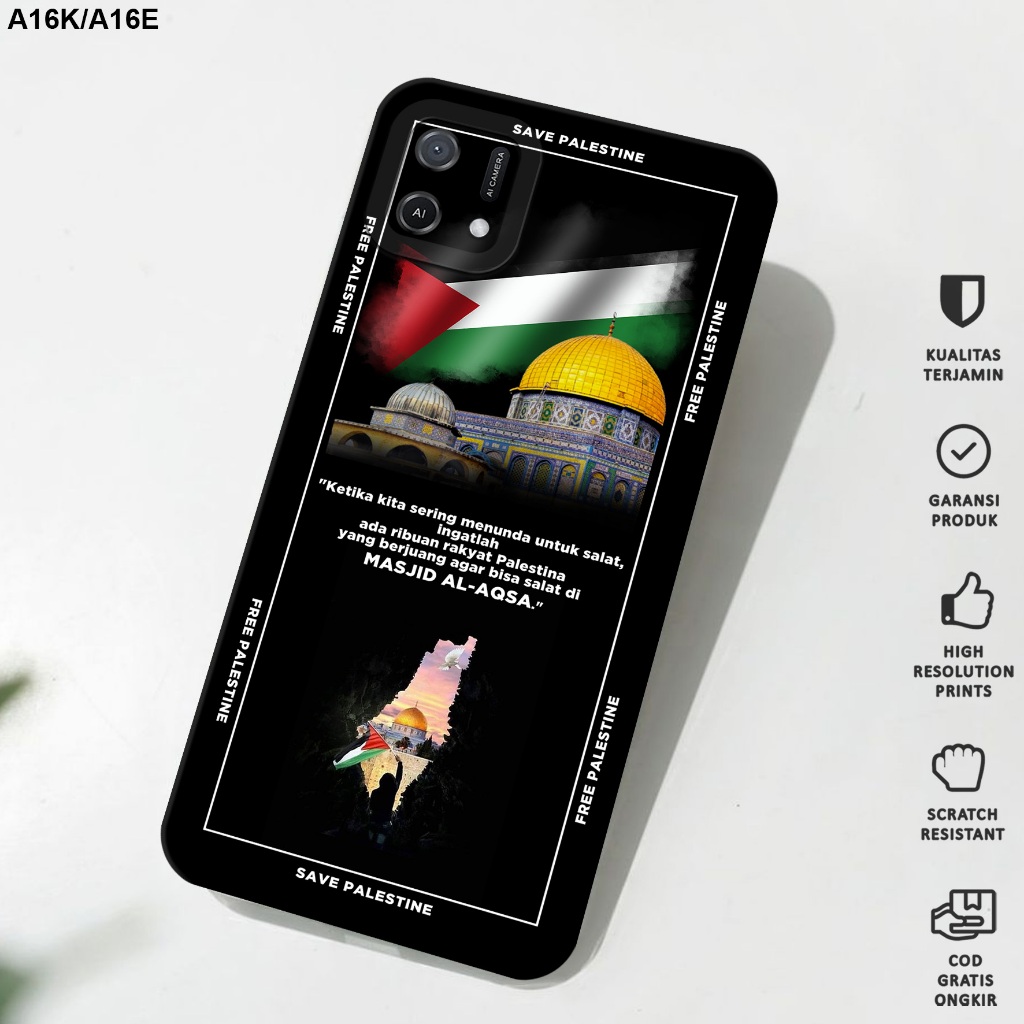 Case Oppo A16K/A16E - Casing Hp Oppo A16K/A16E Motif Palestine - Softcase Oppo A16K/A16E - Softcase 