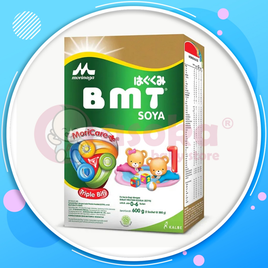 Morinaga BMT Soya 600gr - Susu Formula Bayi Usia 0-6 Bulan ASOKA