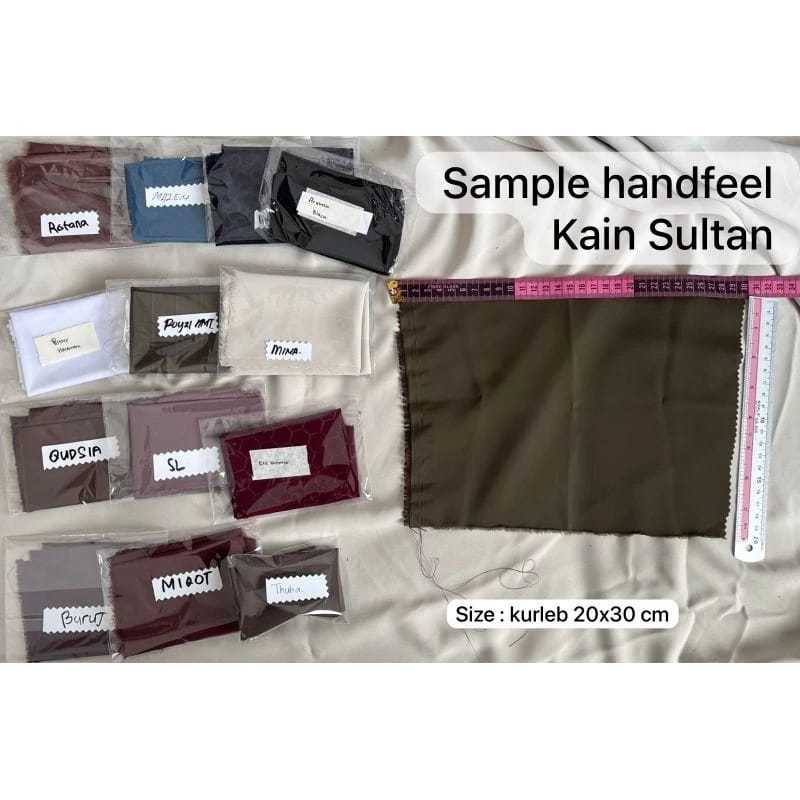 Sample Handfeel Kain Sultan - semua jenis