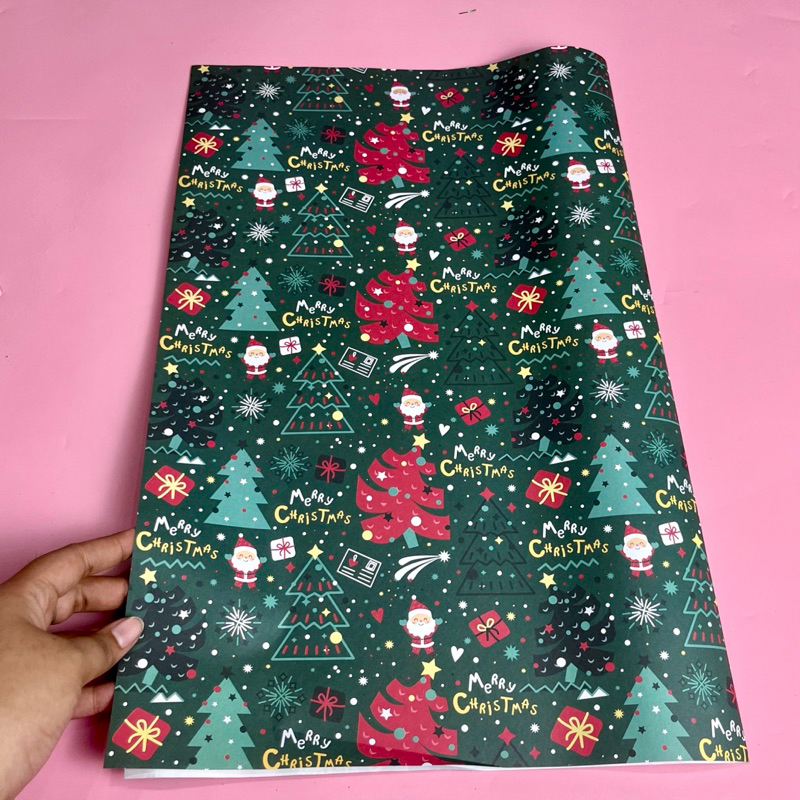 

Kertas kado motif NATAL CHRISTMAST PATERN PAPER WRAPPING KERTAS KADO SANSAN WAWA / SANWA NATAL MERRY CHRISTMAS