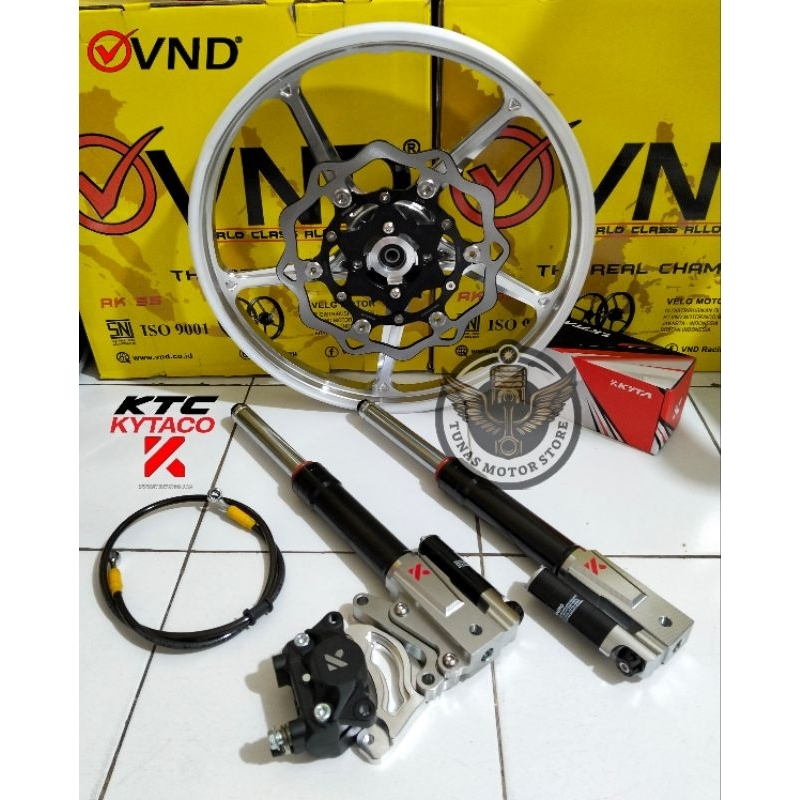 PAKETAN VELG VND AK 55 FIZR JUPITER Z VEGA VEGA ZR PAKETAN SHOCK DEPAN KTC FIZR VEGA JUPITER VELG SE