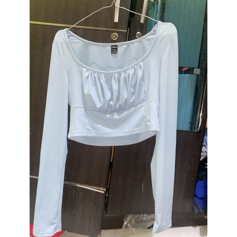crop shein babyblue preloved