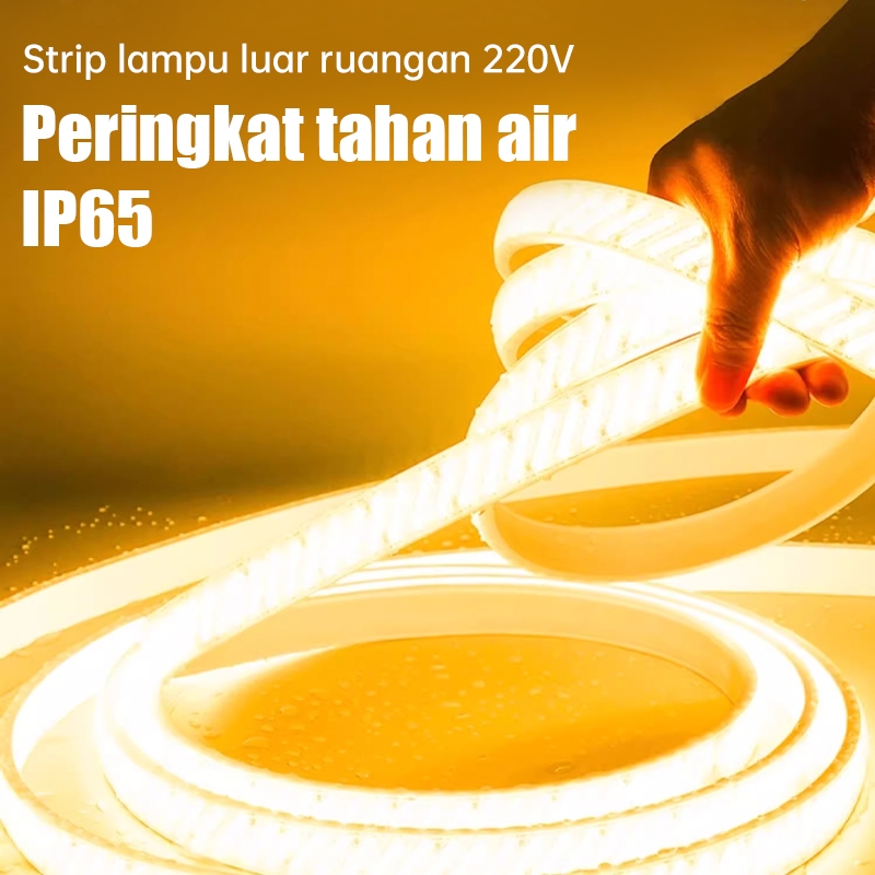 Lampu LED strip ruangan dalam taman luar ruangan super terang terhubung ke steker Strip lampu hias