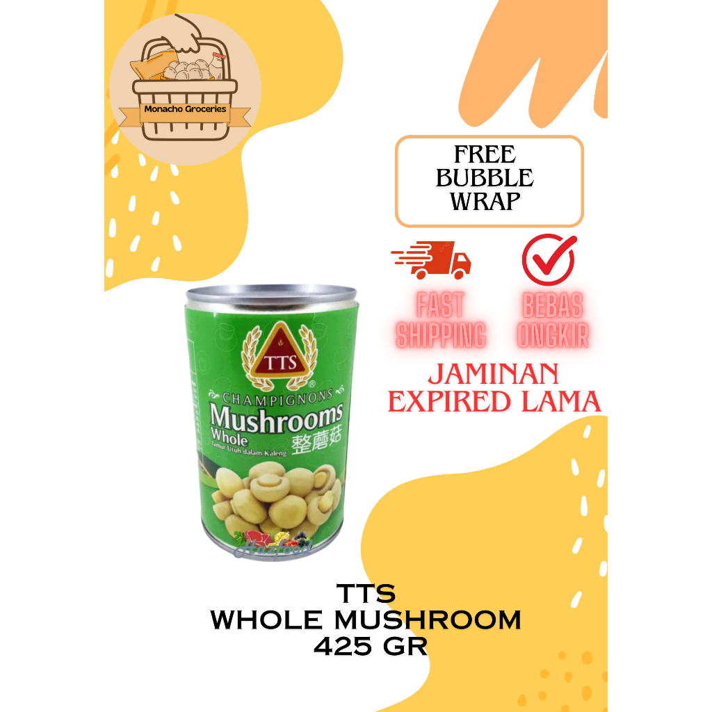 

TTS Whole Mushroom / Champignons / Jamur Kaleng / jamur kancing 425g