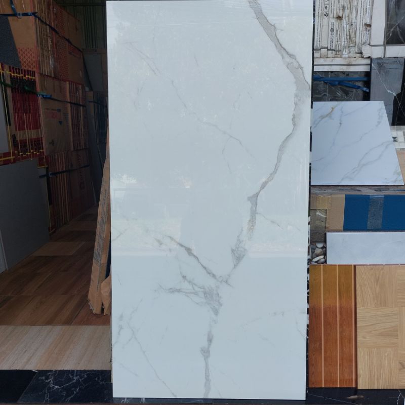 Granit 60x120 putih motif montblanc grey infinity