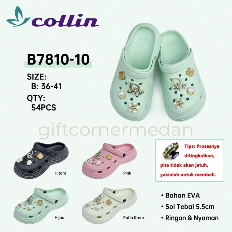 SEPATU SANDAL FUJI KARET COLLIN B7810-10 (36-41)