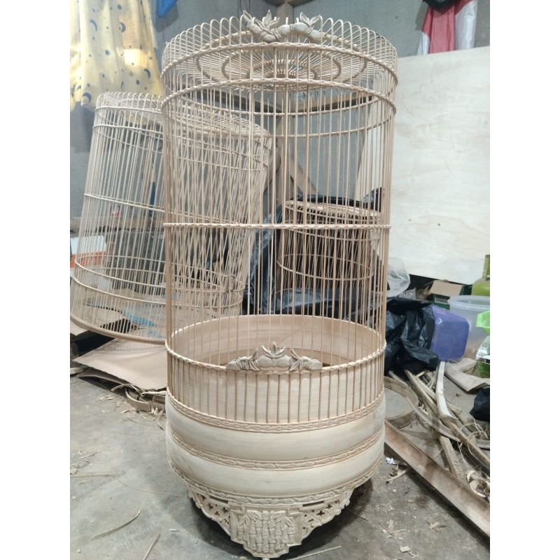 sangkar branjangan model cukit bambu