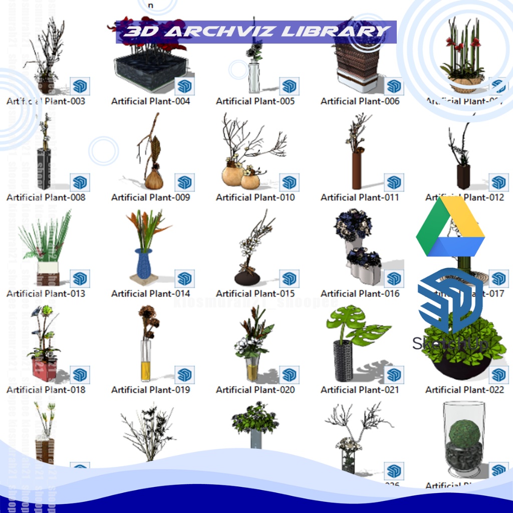 380 Vase Sketchup Model Asset Library