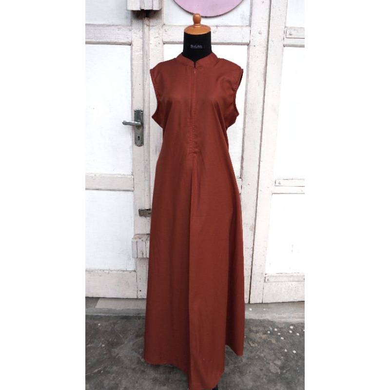 Gamis Inner (Tanpa Lengan) Teracota | Rumah Aisha