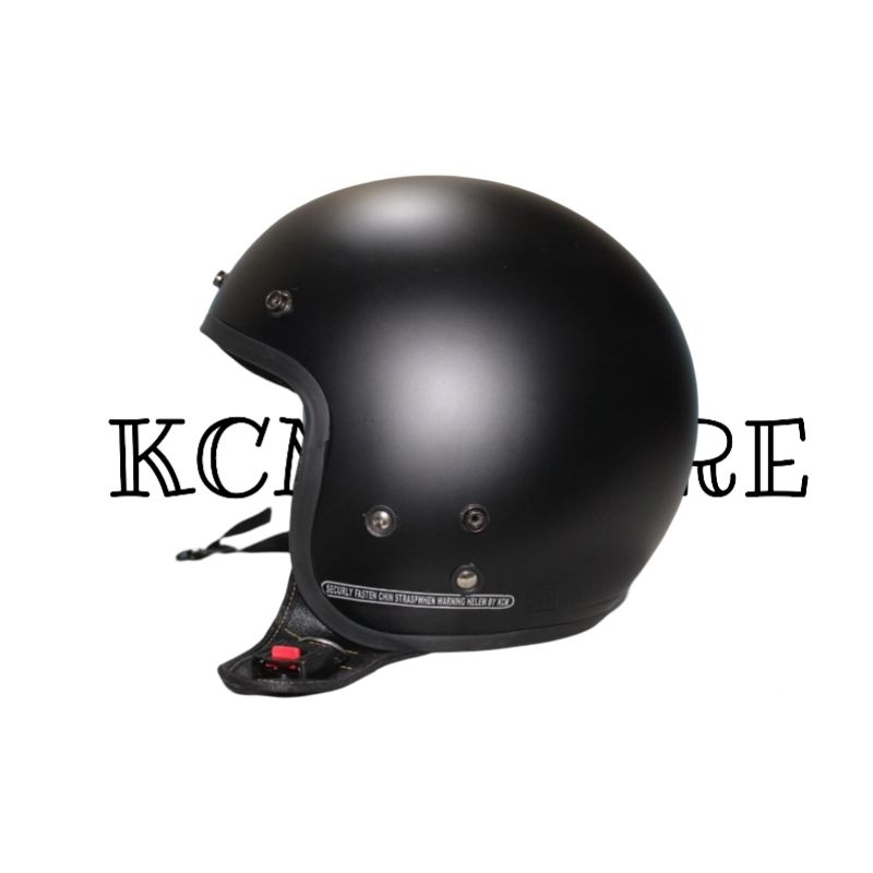 HELM KCM / HELM PRIA WANITA / HELEM / HELMET / BOGO / RETRO / CLASSIC / HITAM DOFF