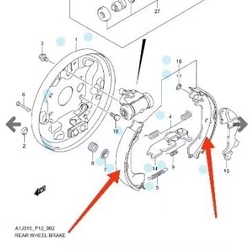 kampas rem belakang wagon R