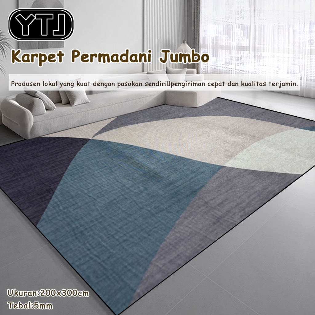 YTJ Karpet Permadani Malaysia Ukuran 300x200 Jumbo Permadani Ruang Tamu Polyester Karpet Lantai Erop