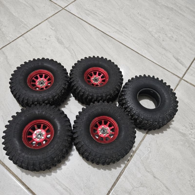 velg metal beadlock 1.9 & ban super swamper soft120mm rc adventure