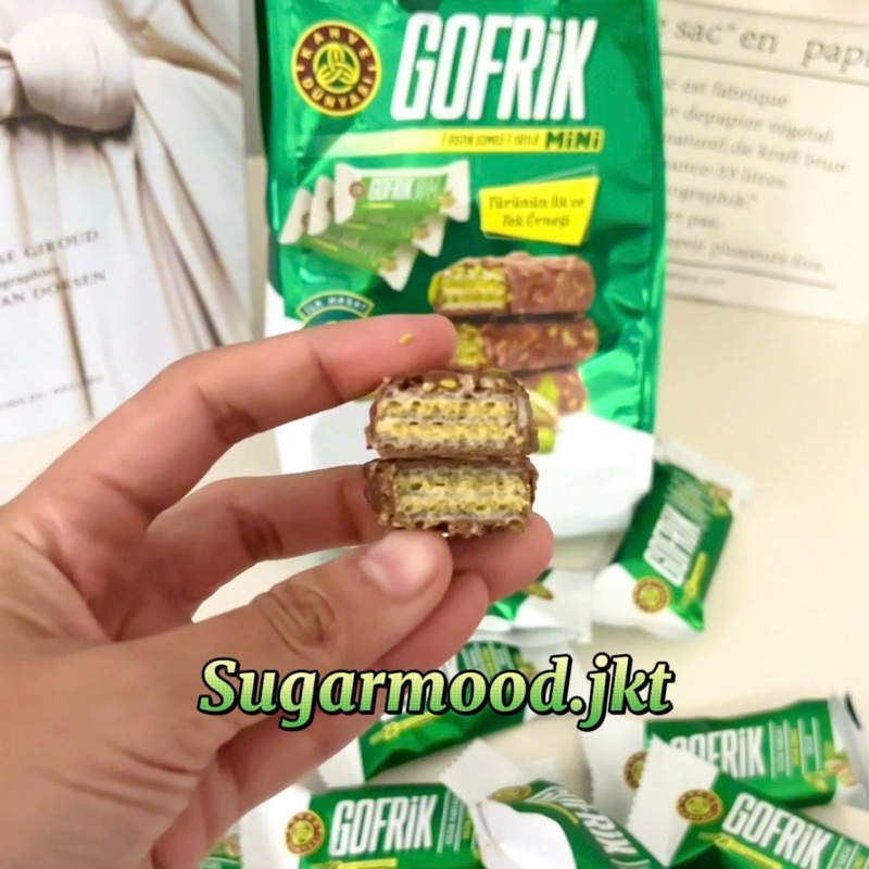 

READY STOCK Gofrik Mini Wafer Pistachio Isi 10pcs Original Turki