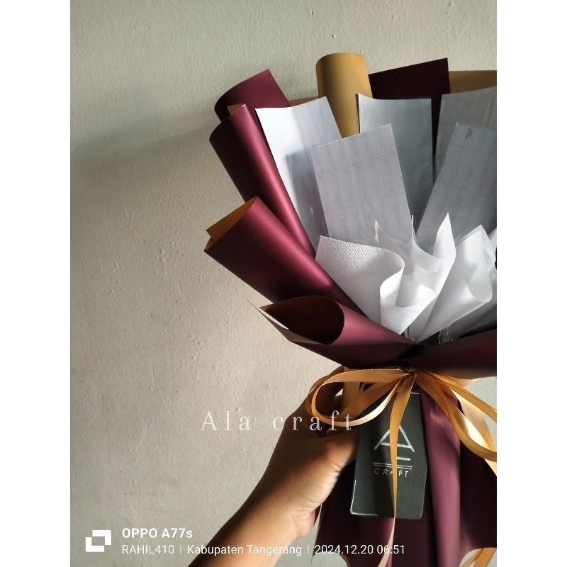 

Ala Craft Buket Uang Kosong Be Color Maroon Gold