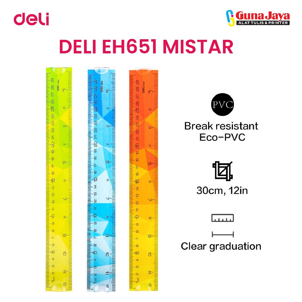 

DELI EH651 MISTAR - PENGGARIS ANTI PATAH