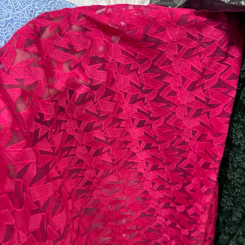 kain organza 3d motif timbul - kain organza bordir premium - kain organza bordir motif - organza bor