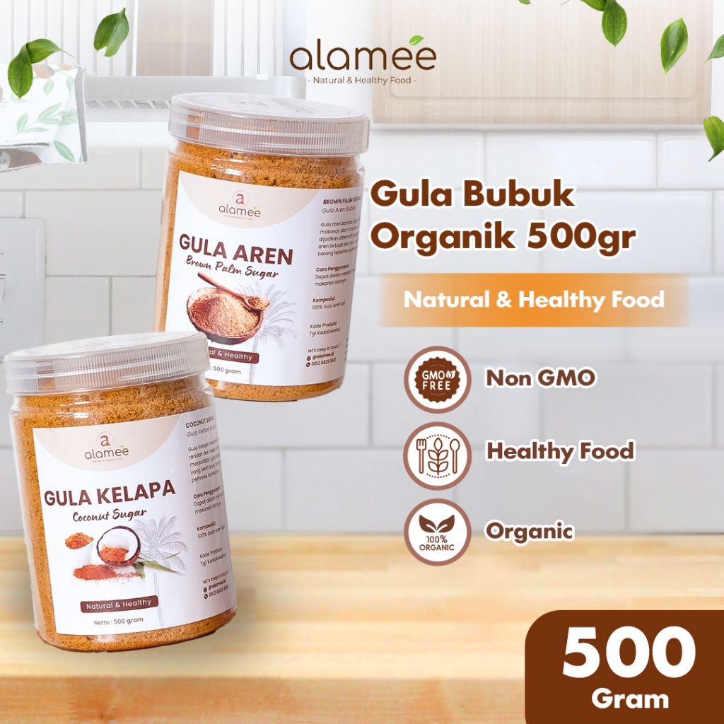 

Gula Semut Kelapa Aren Organik Asli Bubuk Coconut Sugar Powder Natural Organik Organic 500gr