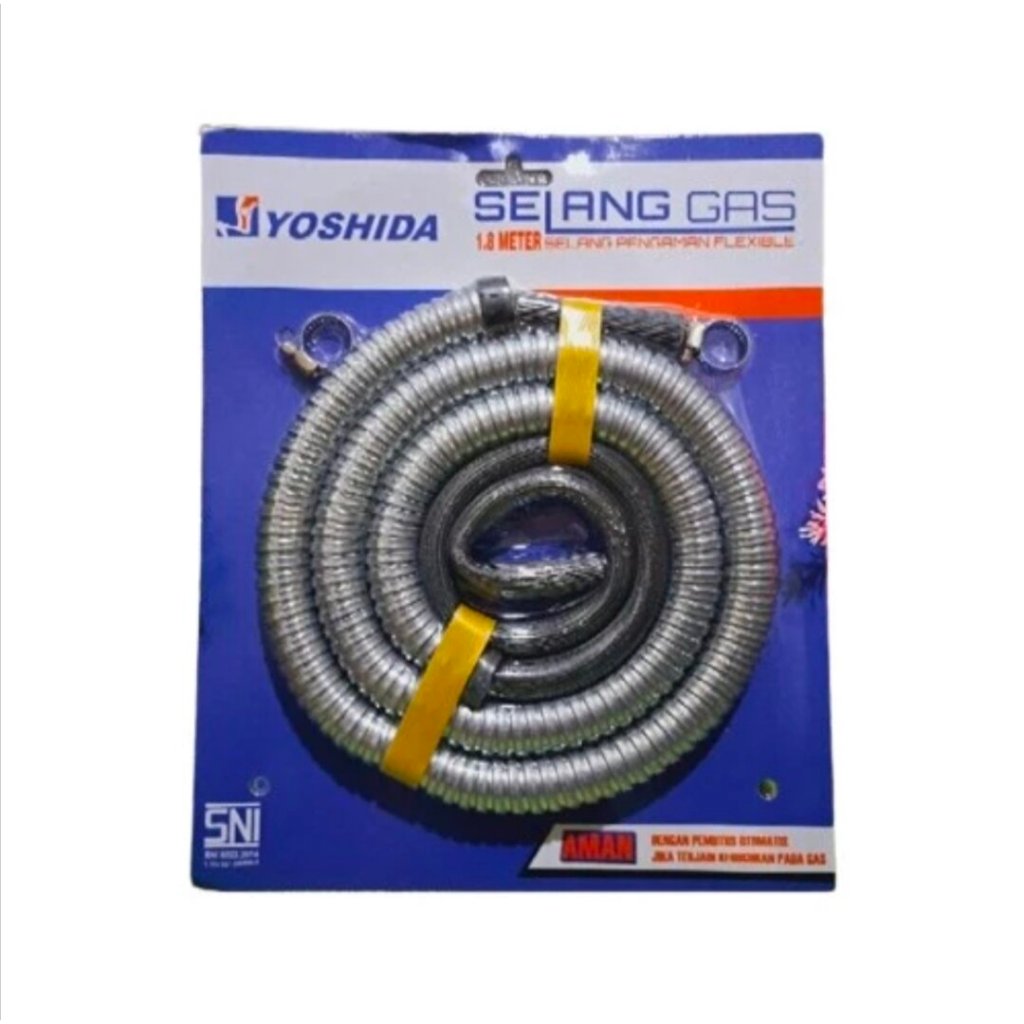 Selang Gas Flexibel 1,8 Meter Selang Gas Spiral Yoshida