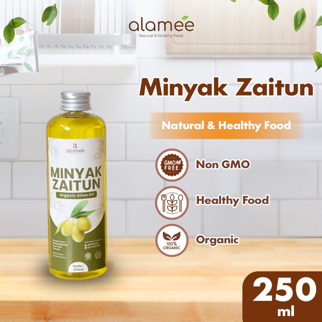 

ALAMEE Minyak Zaitun Olive Oil Untuk Diminum Extra Virgin Organic Organik Murni Masak EVOO 250ml