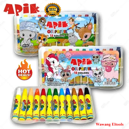 

[ 1 SET ] Crayon / Krayon APIK 12 Warna / Oil Pastel APIK 12 Warna