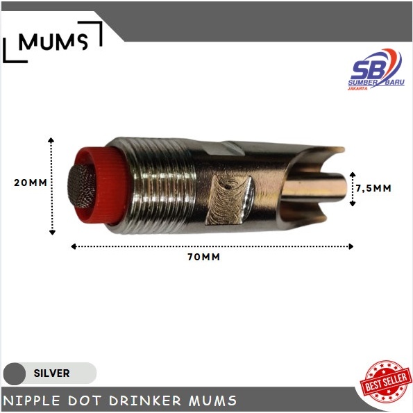 Kran Nepel Nipple Nipel Dot Alat Minum Hewan Ternak Babi Kambing Domba Otomatis Stainless Steel SBJ