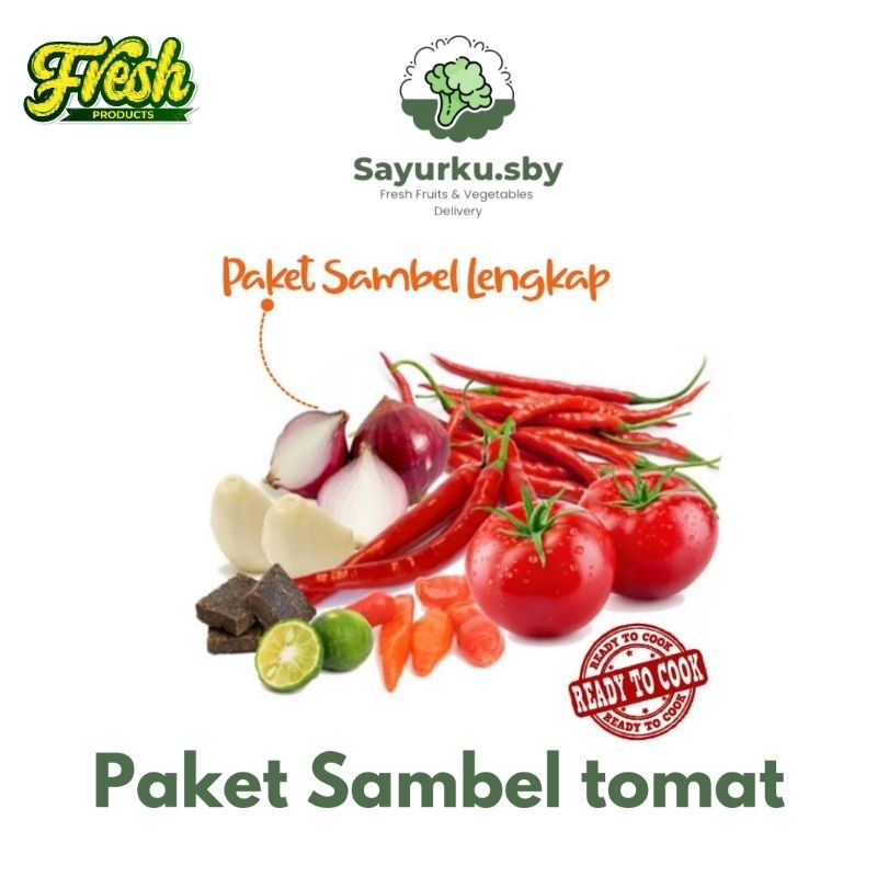 

Sayuku.sby (Bisa kirim instan) Paket Sambal Tomat FRESH