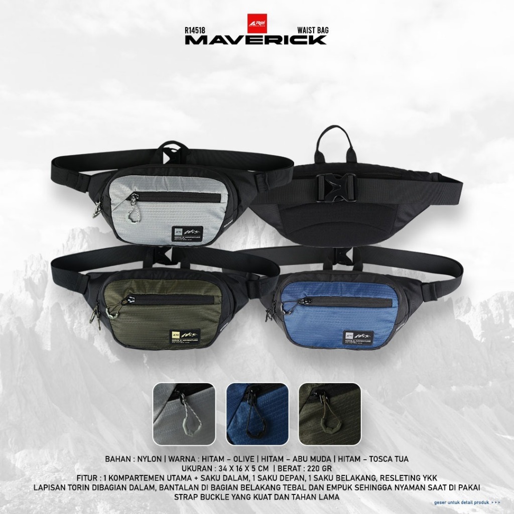 Tas Pinggang / Waist Bag Pria Maverick Arei Outdoorgear