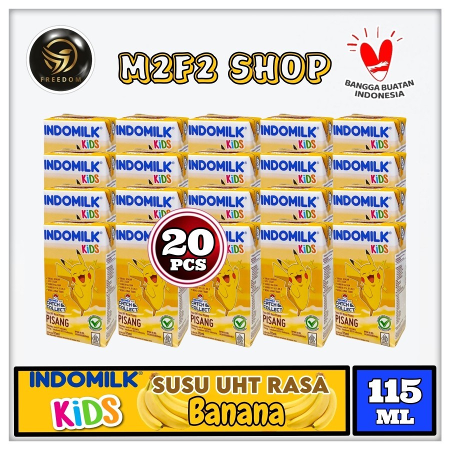 

Susu Indomilk Kids Kotak UHT Rasa Pisang | Banana - 115 ml (Kemasan 20 Pcs)