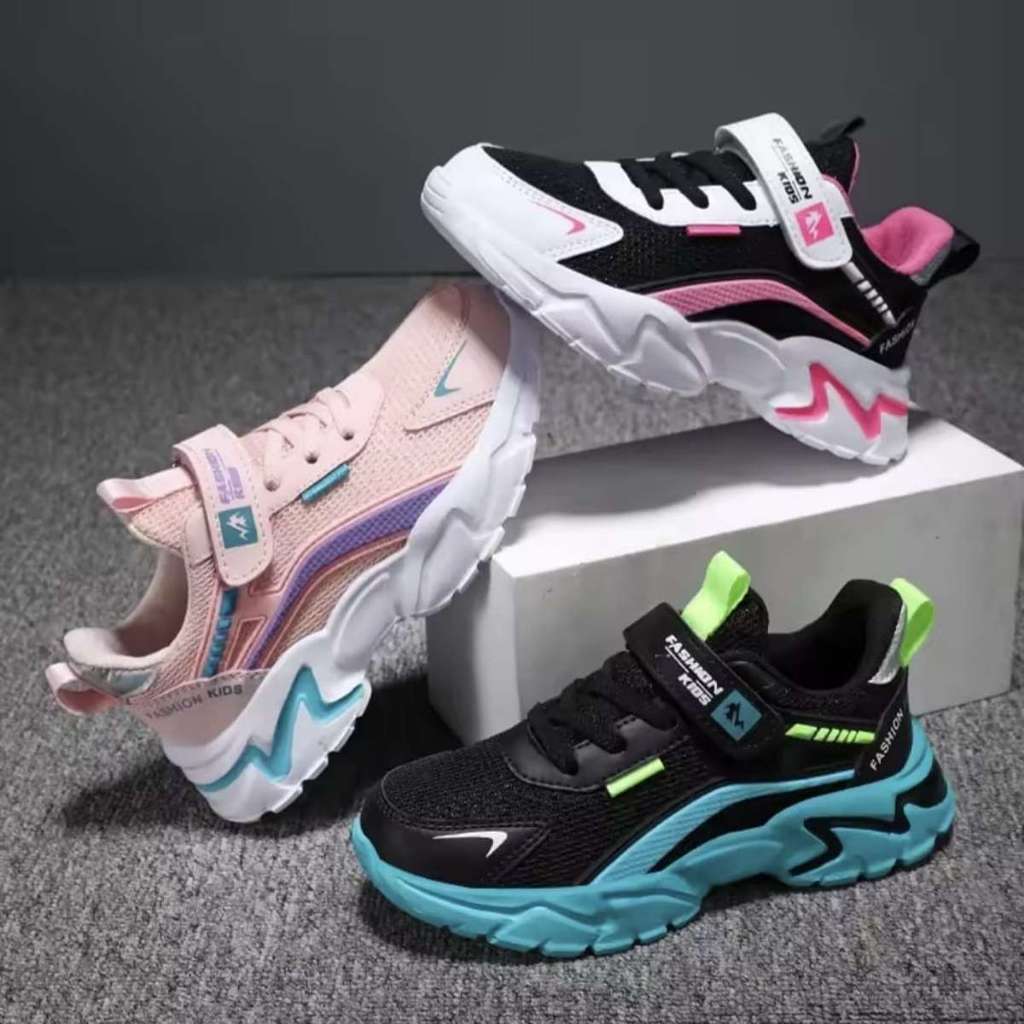 Sepatu Sneakers Anak Perempuan Favorit Kids Shoes Terlaris Cool Style Model Korea Hadiah Spesial Kek